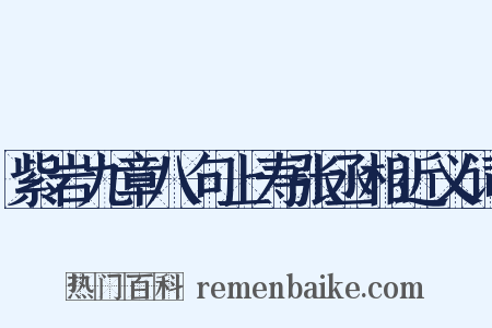 紫岩九章八句上寿张丞相近义词是什么意思的图片